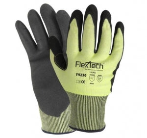 Wells Lamont Industrial FlexTech Y9236 with Nitrile Palm - FlexTech Cut Resistant Knit 15G Gloves, Size L - Y9236L