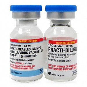 Wallcur Practi-Measles Mumps Rubella Vaccines - Practi-Mesasles Mumps Rubella Vaccine Vial, for Training Use Only - 461MR