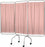 Winco Basic 3-Panel Folding Privacy Screens - 3-Panel Privacy Screen with Casters, Blush, 79" x 70" - 3139-92