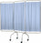 Winco Elite 3-Panel Privacy Screens with Sure-Chek - 3-Panel Elite Privacy Screen, Surecheck Light Blue - 3170-94