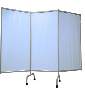 Winco Elite 3-Panel Privacy Screens with Sure-Chek - 3-Panel Elite Privacy Screen, Surecheck Light Blue - 3170-94