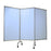 Winco Elite 3-Panel Privacy Screens with Sure-Chek - 3-Panel Elite Privacy Screen, Surecheck Light Blue - 3170-94