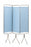 Winco Modular 3-Panel Privacy Screens - 3-Panel Privacy Screen, Light Blue, 60" x 69" - 3730-94