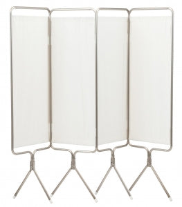 Winco Modular 4-Panel Privacy Screens - 4-Panel Privacy Screen, White - 3740