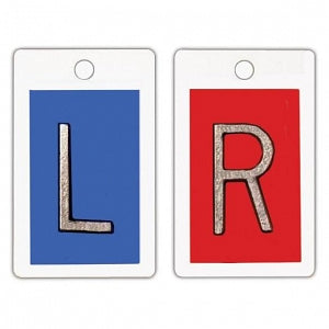 Wolf X-Ray Identifier Markers - Elite X-Ray Identifier Marker, L-Blue and R-Red, Polystyrene, No Initial - 50171