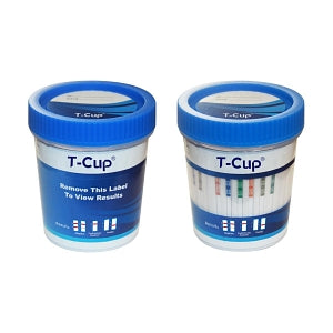 Wondfo T-Cup Multi-Drug Urine Cup Drug Tests - 5-Panel T-Cup Multi-Drug Urine Cup Drug Test, CLIA-Waived, AMP, COC, OPI, PCP, THC - TDOA-154