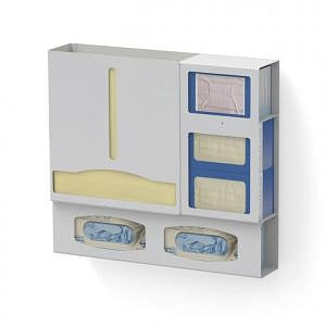 Waterloo Healthcare Wall-Mounted Isolation Organizers - ORGANIZER, ISO, CREAM, ALUMINUM - ISOORG-5C