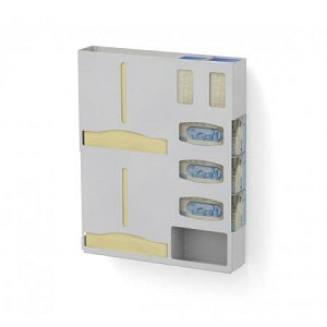 Waterloo Healthcare Wall-Mounted Isolation Organizers - ORGANIZER, ISO, CREAM, ALUM, 30.75"H - ISOORG-3C