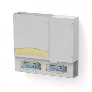 Waterloo Healthcare Wall-Mounted Isolation Organizers - ORGANIZER, ISO, CREAM, ALUMINUM - ISOORG-4C