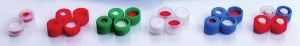 DWK Life Sciences Wheaton FEP / Silicone Septa Cap - CAP, SNAP, NAT, PRE-CUT FEP / SIL SEPTA, 8MM - 07-0020N