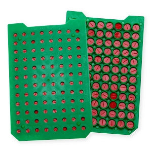 DWK Life Sciences Wheaton CapMat with PTFE / Silicone Septa - MAT, MICROPLATE, GRN, W/SEPTA, PTFE / SIL STOP - 07-0045MG