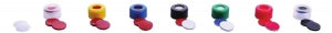 DWK Wheaton ScrewTin Cap with FEP / Natural Rubber Septa - CAP, SCREW, RED, FEP / NAT-RUB SEPTA, 9MM - 09-0020RT