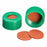 DWK Life Sciences Wheaton Screw Cap w/Burnt Red Silicone Septa - CAP, SCREW, GREEN, ETFE / BURNT SIL SEPTA, 9MM - 09-0022G