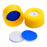 DWK Life Sciences Wheaton Screw Cap with PTFE / Silicone Septa - CAP, YELLOW, PRECUT PTFE / SIL SEPTA, 9MM - 09-0035Y