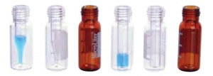 DWK Life Sciences Wheaton 9 mm Clear Glass Vials with Inserts - VIAL, GLS, CLR, SCRW, W/INSRT, 400UL - 09-1000-300