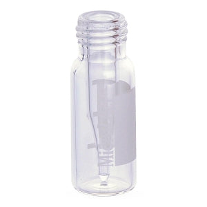 DWK Life Sciences Wheaton 9 mm Clear Glass Vials with Inserts - VIAL, GLS, CLR, SCRW, 9MM, W/PATCH, W/IN, 350UL - 09-1200-101