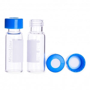 DWK Life Sciences Wheaton Clear Components / Assembled Kits - KIT, VIAL, CLEAR, BLUE CAP, PTFE SEPTA, 9MM - 09-1210B