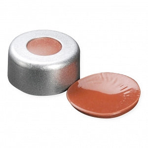 DWK Wheaton AlumiTin Seal with Burnt Red Silicone Septa - SEAL, TEFZ / SILICONE SEPTA, 11MM - 11-0022A