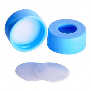 DWK Life Sciences Wheaton Snap Cap with PTFE Disk Septa - CAP, SNAP, BLUE, PTFE SEPTA, 11MM - 11-0051B