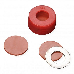 DWK Wheaton SnapTin Snap Cap with FEP / Butyl Septa - CAP, SNAPTIN, RED, FEP / BUTYL SEPTA, 11MM - 11-0052RT