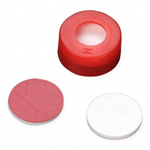 DWK Life Sciences Wheaton Snap Cap with PTFE / Silicone Septa - CAP, SNAP, RED, PTFE / SIL SEPTA, 11MM - 11-0053R