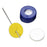 DWK Wheaton Snap Cap with Starburst PTFE / Silicone Septa - CAP, SNAP, BLUE, STAR, PTFE / SIL SEP, 11MM - 11-0056B