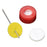 DWK Wheaton Snap Cap with Starburst PTFE / Silicone Septa - CAP, SNAP, RED, STARBURST PTFE / SIL SEP, 11MM - 11-0056R