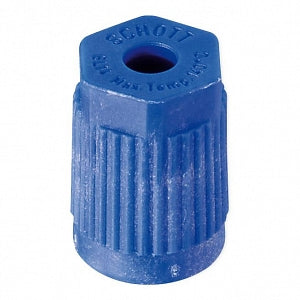 Wheaton Duran GL45 Connection System - CAP, GL14, BLUE, F / TUBING CONNECTOR - 1129814