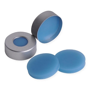 DWK Life Sciences Wheaton 20mm Crimp Seals with Septa - SEAL, ALUMINIUM, NAT, PTFE / BLUE SIL, 20MM - 20-0050AS