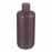 DWK Life Sciences Wheaton Starlin Amber Color Bottle - Starlin Narrow-Mouth Round HDPE Plastic Bottle with Attached Cap and No-Drip Pour Lip, Amber, 500 mL - 209129