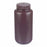 DWK Life Sciences Wheaton Starlin Amber Color Bottle - Starlin Wide-Mouth Round HDPE Plastic Bottle with Attached Cap and No-Drip Pour Lip, Amber, 1, 000 mL - 209630