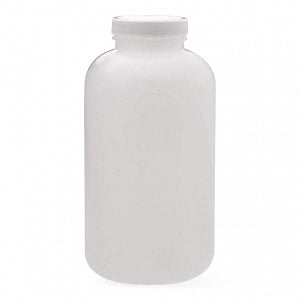 DWK Life Sciences Wheaton Natural HDPE Wide Mouth Pack Bottles - HDPE Wide Mouth Round Packer Bottle, Natural, 32 oz. - 209676