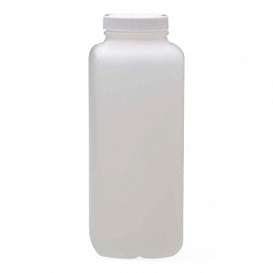 DWK Life Sciences Wheaton Square Bottle - Square Wide-Mouth Parker HDPE Bottle, Natural Color, 16 oz. - 209685