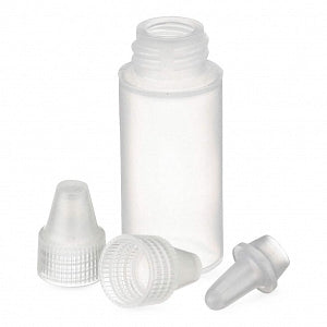 DWK Life Sciences Wheaton Stream Tip LDPE Bottle - Round LDPE Dropping Bottle with Stream Tip, Natural Color, 30 mL - 211605