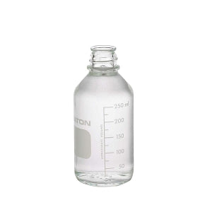 DWK Life Sciences Wheaton Clear Type I Bottle with No Cap - USP Type I Graduated Media Lab Bottle, No Cap, Clear, 250 mL - 219437