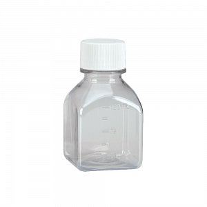 DWK Life Sciences Wheaton Square Media Bottle - BOTTLE, MEDIA, PET, SQUARE, STERILE, 125ML - 219975