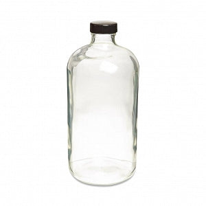 DWK Life Sciences Wheaton Type III Clear Bottle - BOTTLE, GLS, CLR, RND, BLK PHE FOIL LN, 500ML - 220735