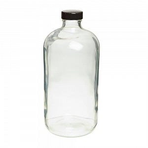 DWK Life Sciences Wheaton Type III Clear Bottle - BOTTLE, GLS, CLR, RND, BLK PHE, POLY LN, 500ML - 220745