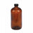 DWK Life Sciences Wheaton Type III Amber Safety Ctd Bottle - BOTTLE, RND, GLS, AMB, BLK PHE ALUM CAP, 16OZ - 220935