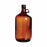 DWK Life Sciences Wheaton Type III PTFE Lined Safety Bottle - USP Type III Safety Coated Bottle with PTFE Rubber-Lined Black Phenolic Cap, Amber, 4 L - 220979