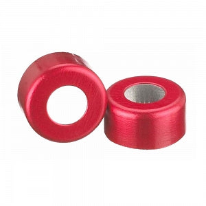 DWK Life Sciences Wheaton Open Top Aluminium 11mm Seal - SEAL, ALUM, RED, UNLINED, OPEN TOP, 11MM - 224176-06