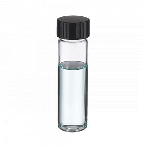 DWK Wheaton Lab File Clear Glass Sample Vials with Caps - VIAL, SAMPL, GLS, CLR, IN LAB FIL, RUB LN, 8ML - 224884