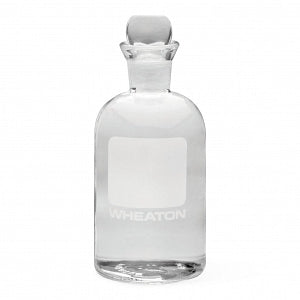 DWK Life Sciences Wheaton Glass BOD Bottle HeadStopper - Glass BOD Bottle with Glass Pennyhead Stopper, Unnumbered, 300 mL Capacity, 69 mm dia. x 165 mm H - 227497-00G