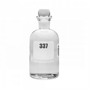 DWK Life Sciences Wheaton Glass BOD Bottle HeadStopper - Glass BOD Bottle with Glass Pennyhead Stopper with Barcoding, Numbered 337-360, 300 mL Capacity, 69 mm dia. x 165 mm H - 227497-15G