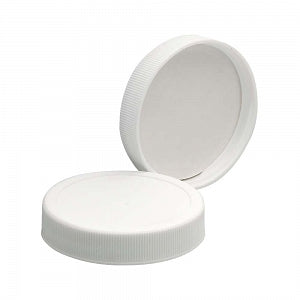 DWK Life Sciences Wheaton Poly-Vinyl Liner Cap - Polypropylene Screw-On Cap with Poly / Vinyl Liner, White, Cap Closure Size 53-400 - 239217