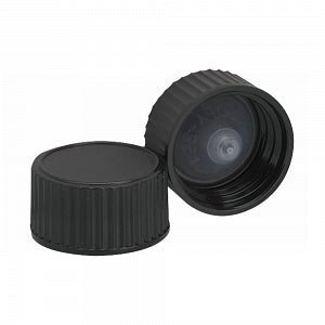 DWK Life Sciences Wheaton Phenolic PE Cone Liner Cap - Phenolic Screw-On Cap with PE Cone Liner, Black, Cap Closure Size 20-400 - 239253