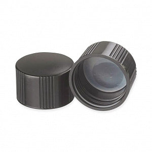 DWK Life Sciences Wheaton Phenolic LDPE Liner Cap - Phenolic Screw-On Cap with Phenolic Liner, Black - 240080