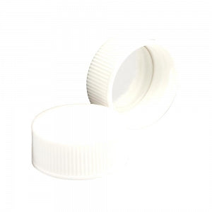 DWK Life Sciences Wheaton White Cap with Foil Liner - CAP, PP, WHITE, FOIL / PULP LNR, 24-400 - 240805