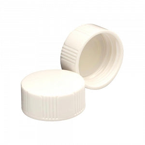 DWK Life Sciences Wheaton Urea White Cap - White Urea Cap with Polyethylene Disc Liner, 24-400 Neck Finish - 240818