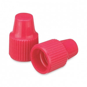 DWK Life Sciences Wheaton 8-425 PP Dropper Tip Caps - Polypropylene Dropper-Tip Cap, Size 8-425, Red - 242502